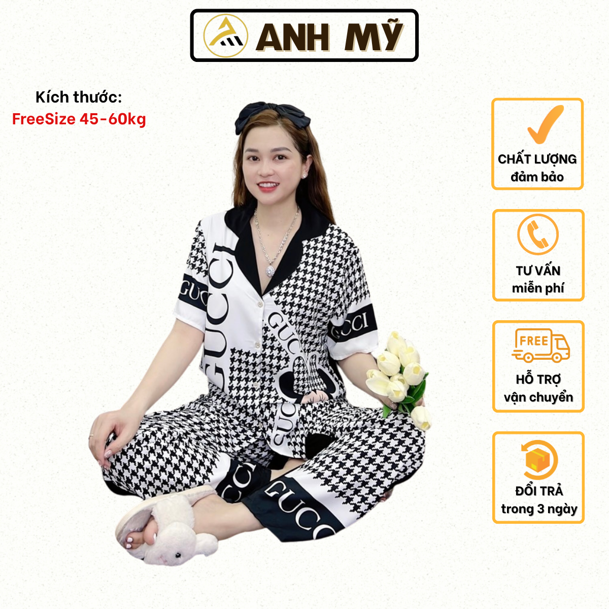 Đồ bộ nữ mặc nhà, pijama nữ 5D chất liệu lụa MANGO cao cấp tay ngắn quần