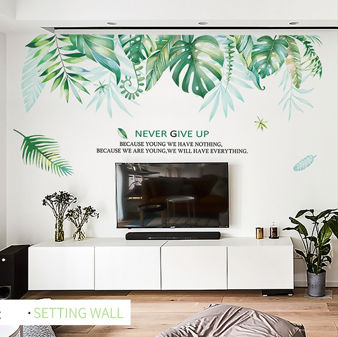 Decal dán tường Tán lá xanh - C15 - Vivadecal