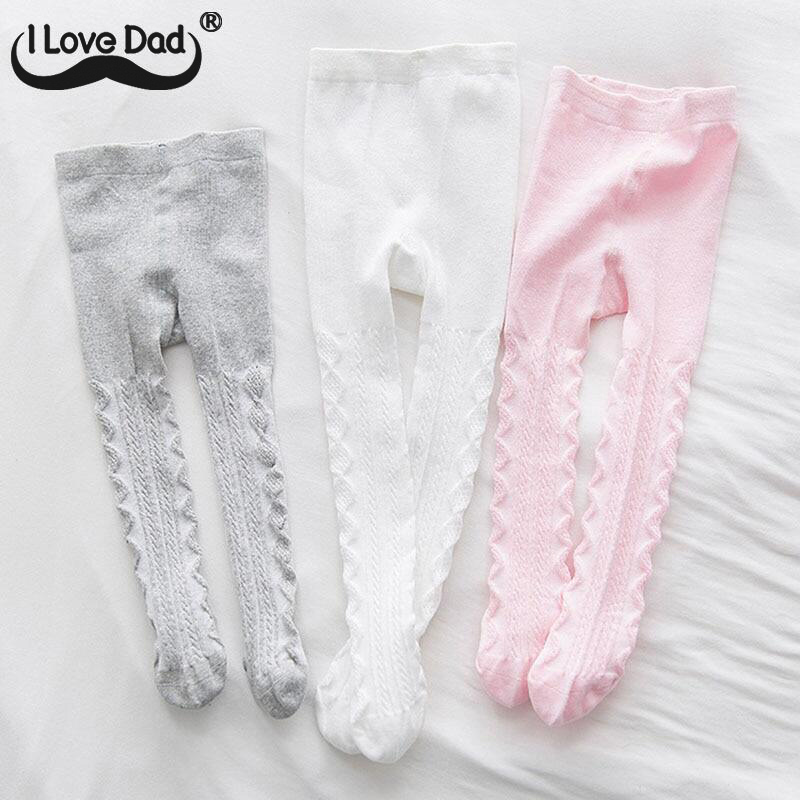 Solid Color Baby Stockings Knitted Tights for Girls Spring Summer Breathable Girls Pantyhose Kids Tights Elastic Pantyhose