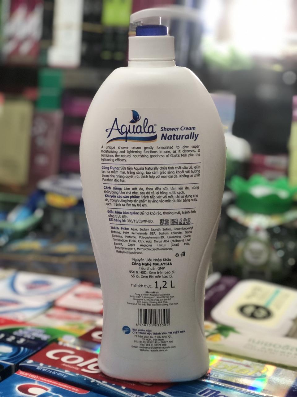 [HCM]SỮA TẮM DÊ AQUALA 1200ml  ( 5 MÙI HƯƠNG )