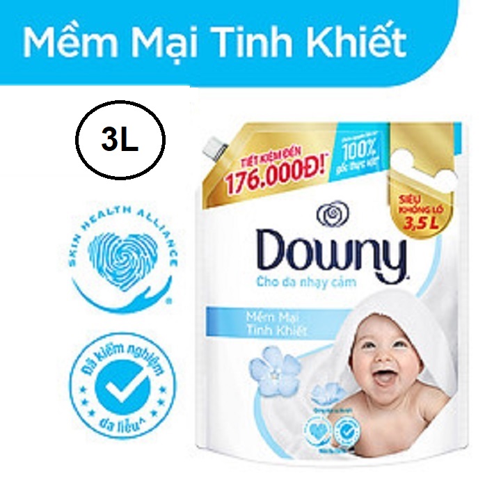 [HCM] Nước xả vải Downy 3L Xanh/Đỏ/Đen/Trắng