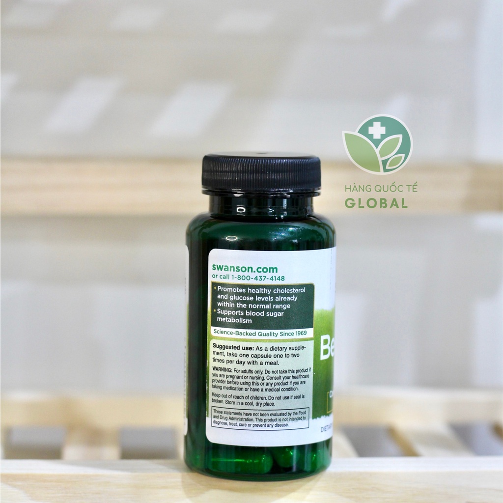 [Hàng Quốc Tế] SWANSON BERBERINE,60 viên,Tăng cường hỗ trợ sức khỏe tim mạch
