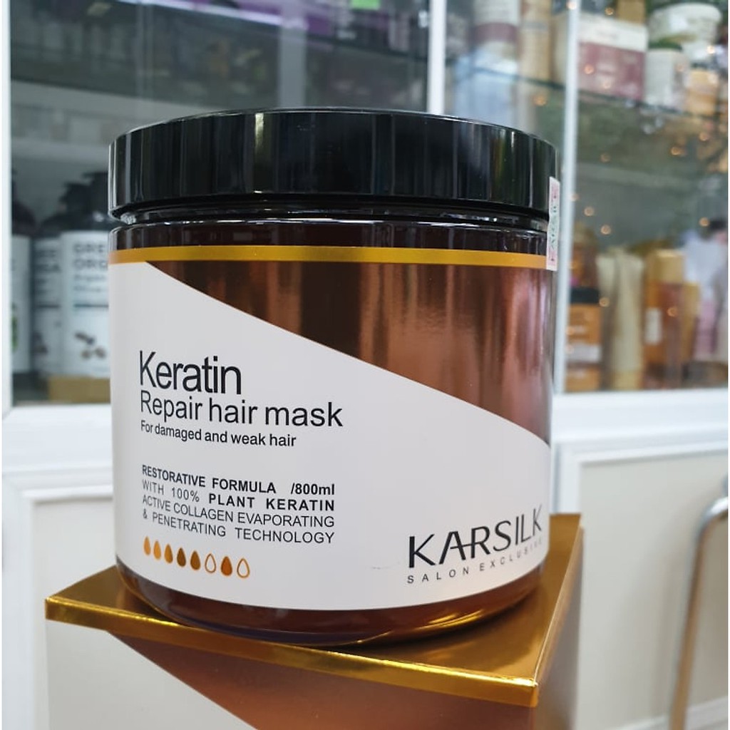Kem hấp ủ Karsilk Keratin Repair hair mask phục hồi tóc hư tổn 800ml