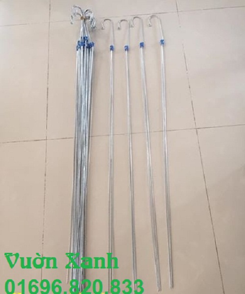 Móc kẽm chia 3 treo lan 80cm (tính cả móc dài 80cm)
