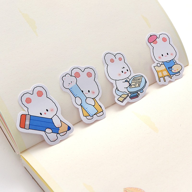 Hộp 45 sticker hình dán Gấu thỏ dễ thương