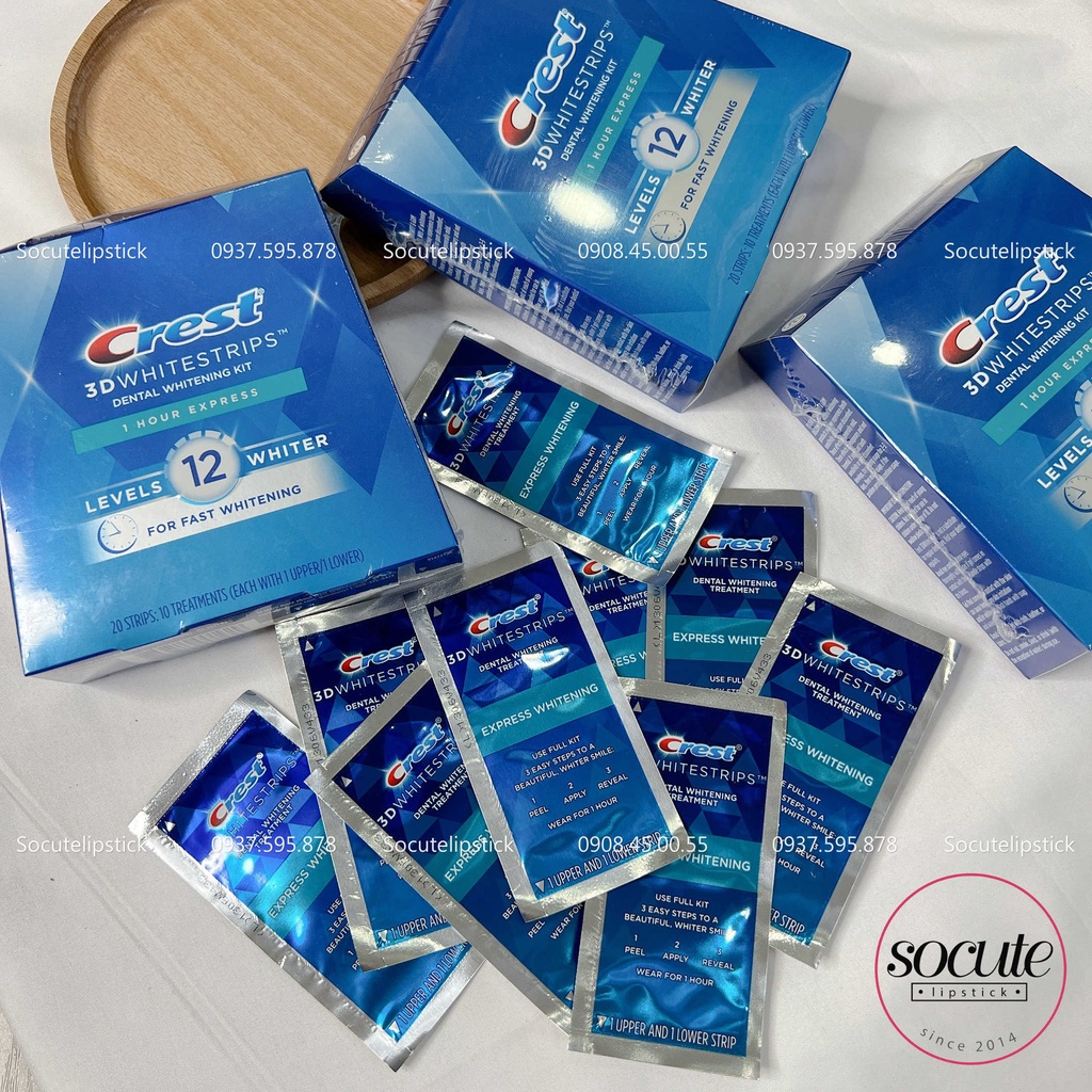 Miếng Dán Trắng Răng Crest 3D White Professional Effects Level 18 / Supreme Bright Level 28 Lẻ (1 miếng)