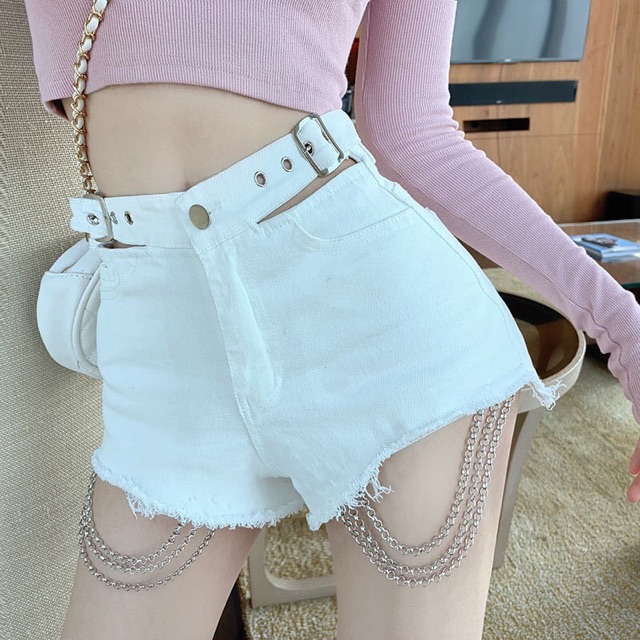 Quần Short Phối Nịt Kèm Xích Cực Ngầu ☘️☘️