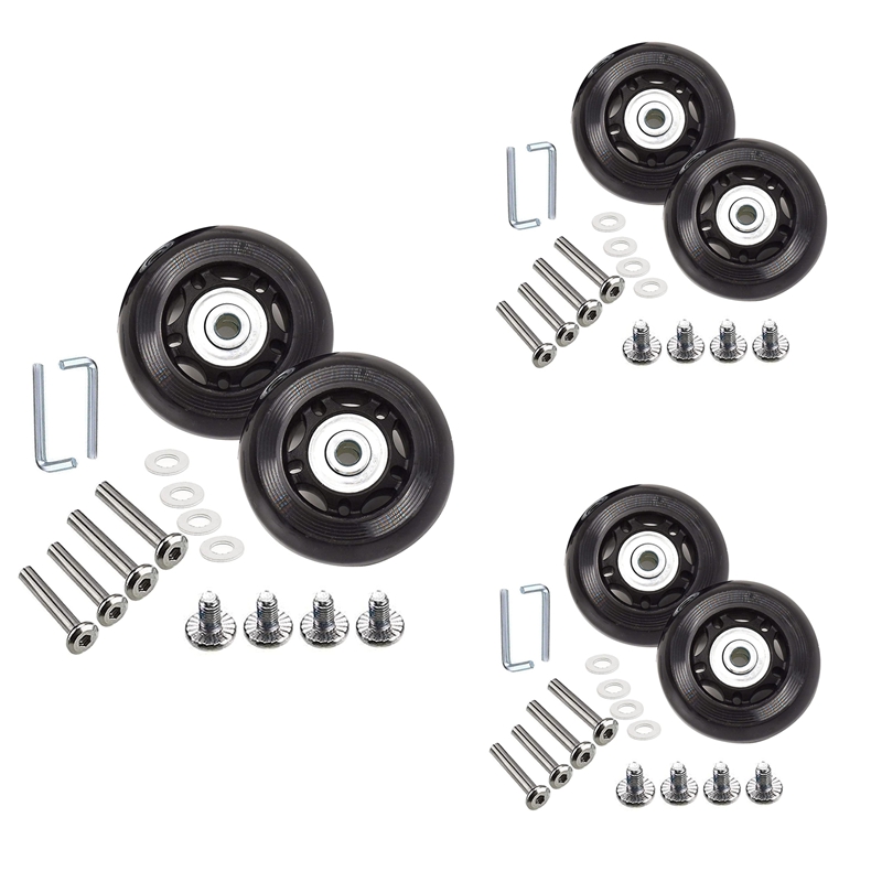 Suitcase Luggage Wheel Replacement Kits Rubber Universal Wheels Swivel