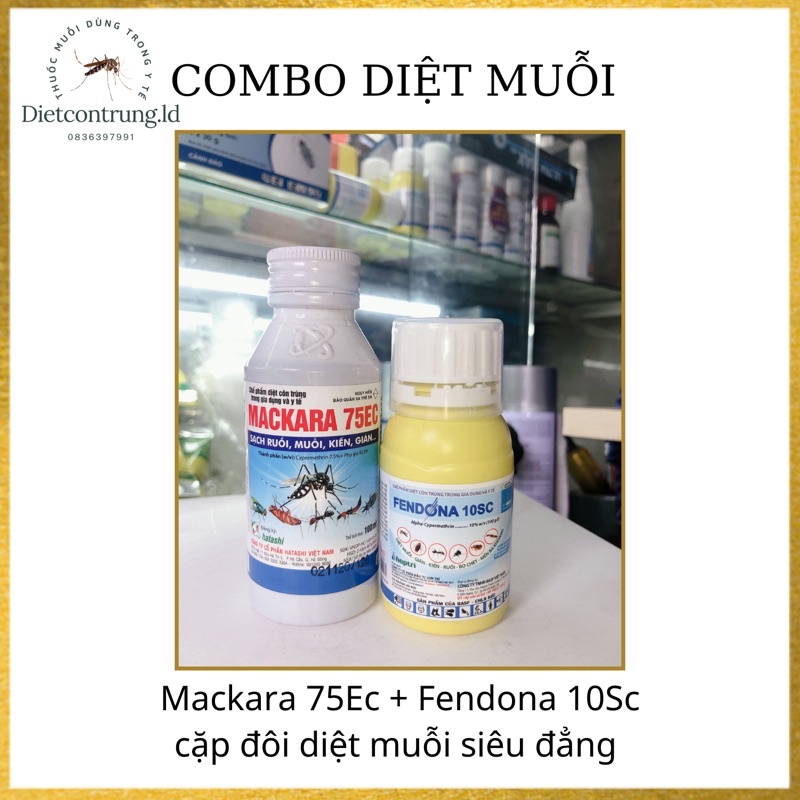 Combo 2 chai thuốc diệt muỗi mackara 750ec + fendona 10sc