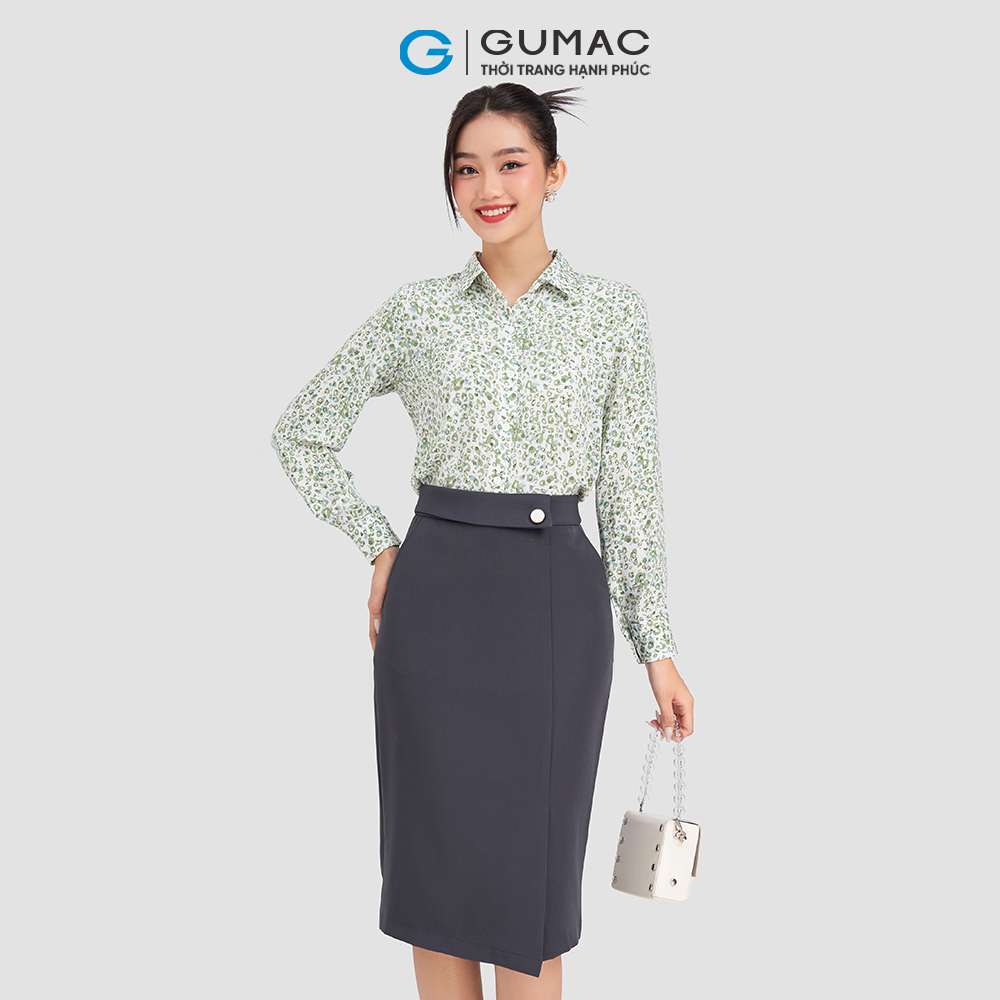 Váy bút chì vạt đắp gumac vd03001