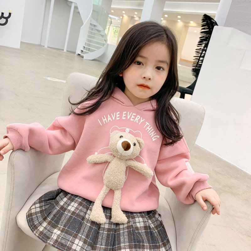 Áo nỉ hoodie lót lông cho bé (12-40kg)