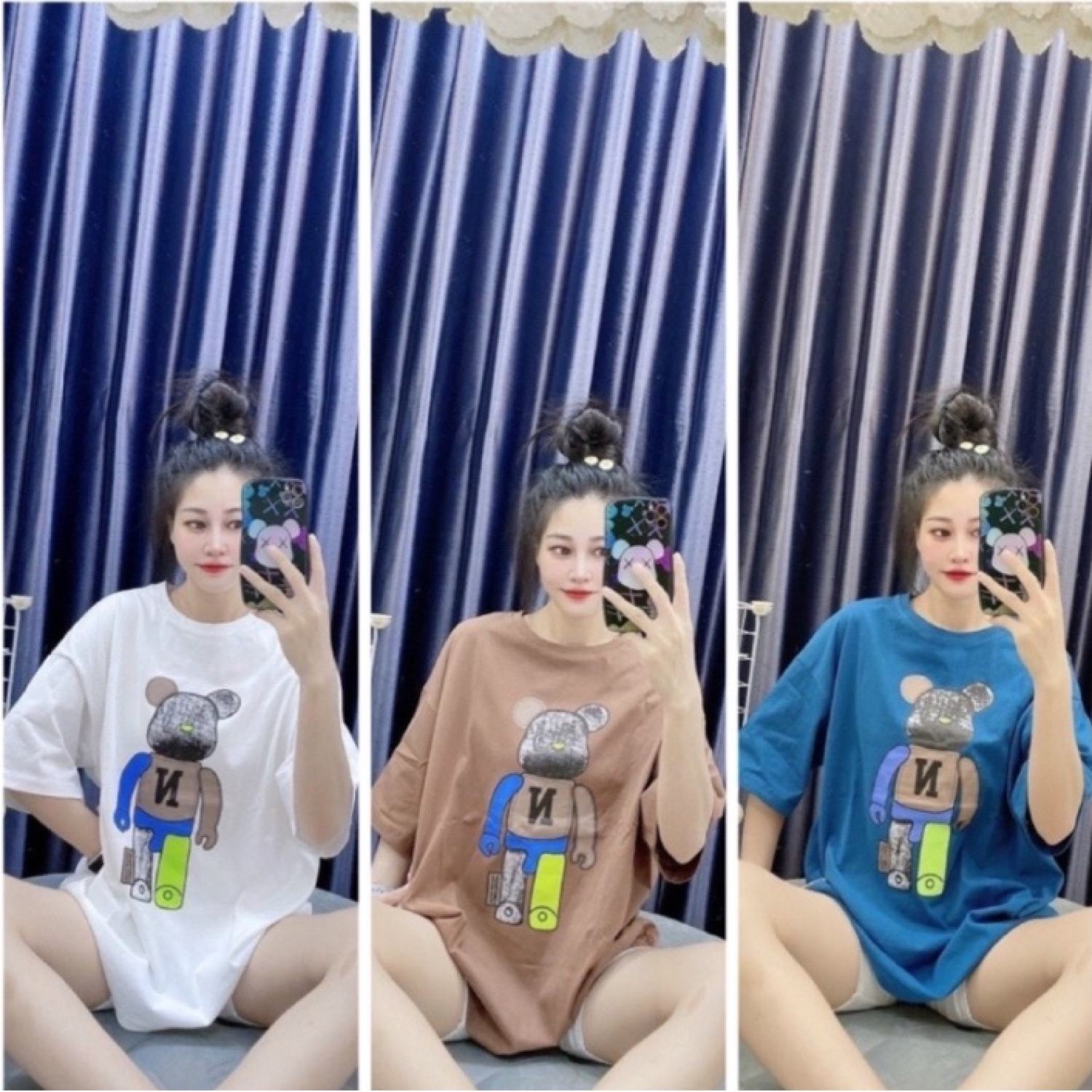 Áo Thun Nam Nữ Gấu N Streetwear Áo Phông Nam Form Rộng Basic Cotton Oversize