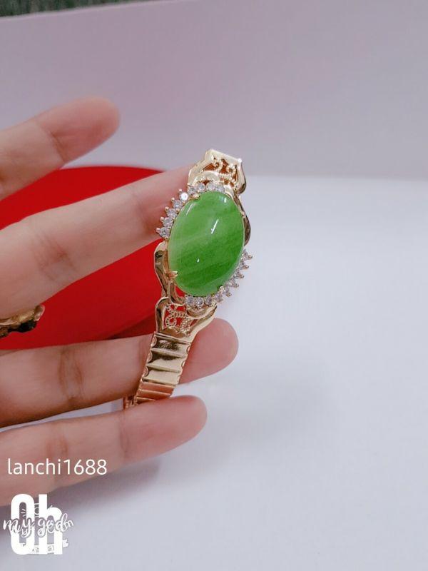 LẮC TAY ĐÍNH ĐÁ CẨM THẠCH MẠ VÀNG 18K