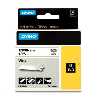 HCMNhãn in công nghiệp Dymo IND nhựa Vinyl 12mm x 5.5m Đen Trắng thumbnail