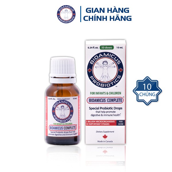 [] Men vi sinh 10 chủng lợi khuẩn BIOAMICUS COMPLETE 10ml