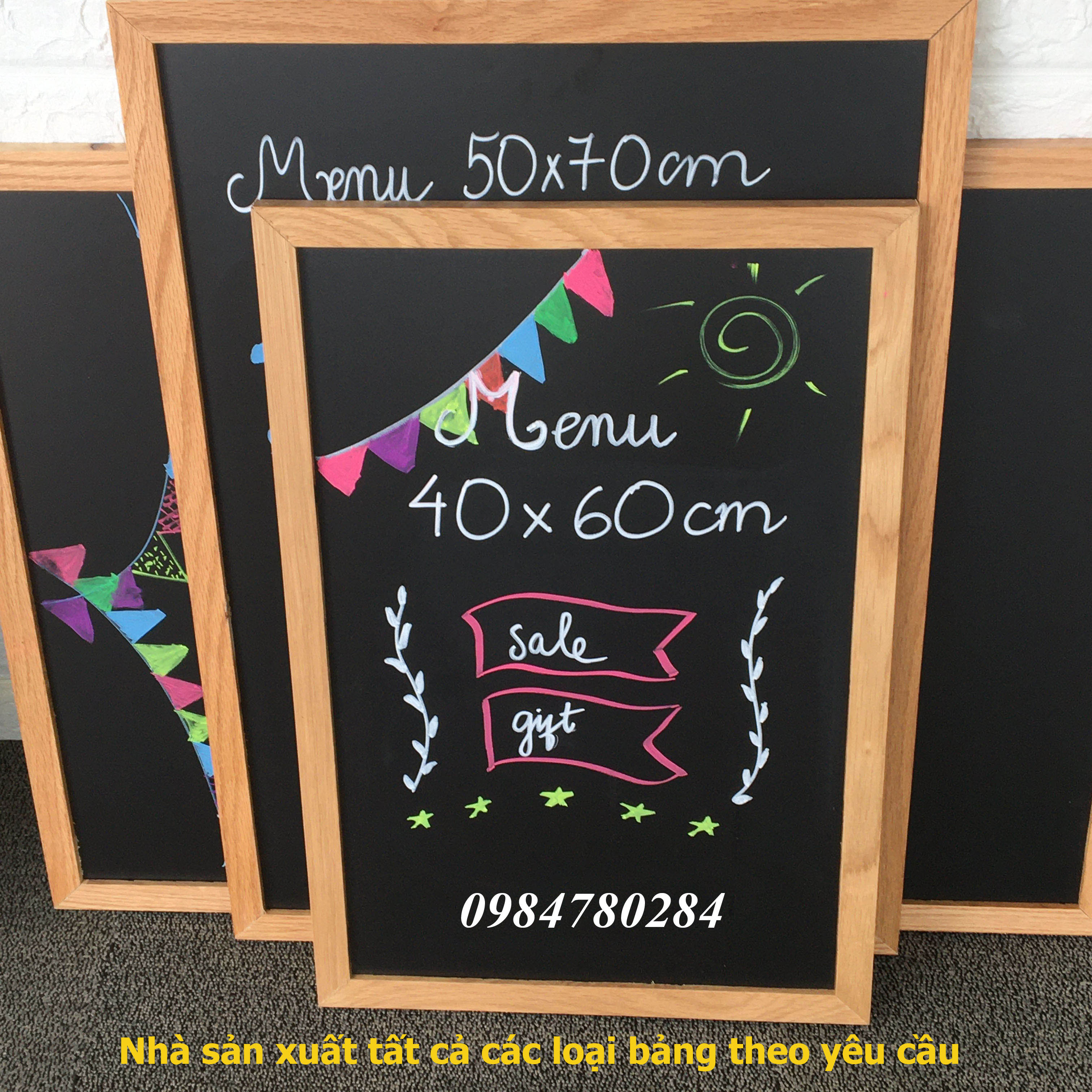 Bảng Menu treo tường size 40x60cm