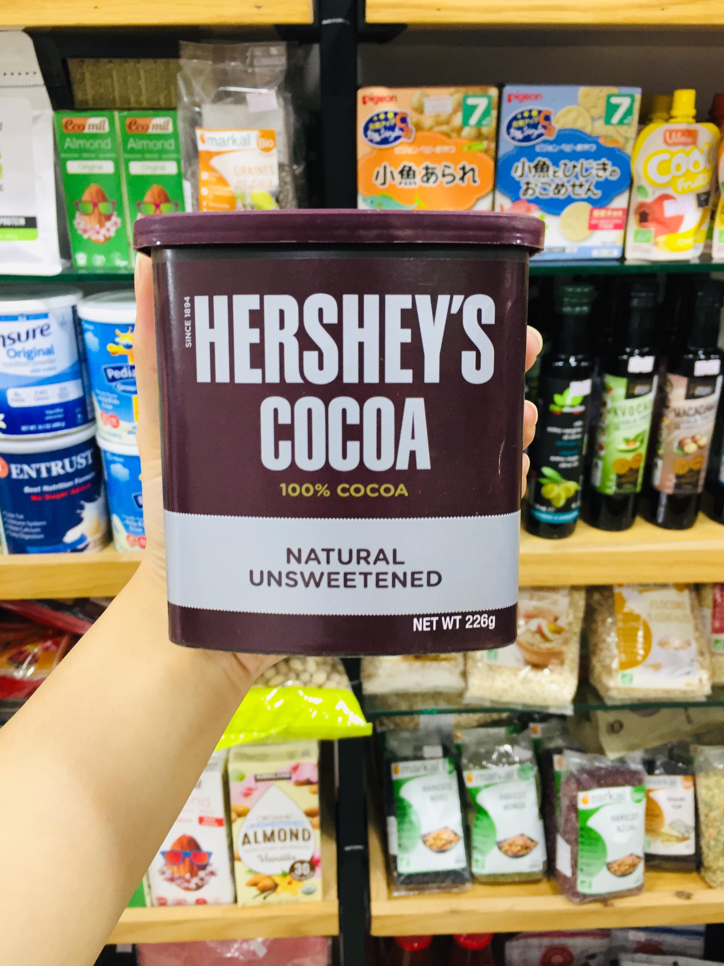 Date 03/28 Bột CaCao HERSHEY'S Cocoa Nguyên Chất Không Đường 226g