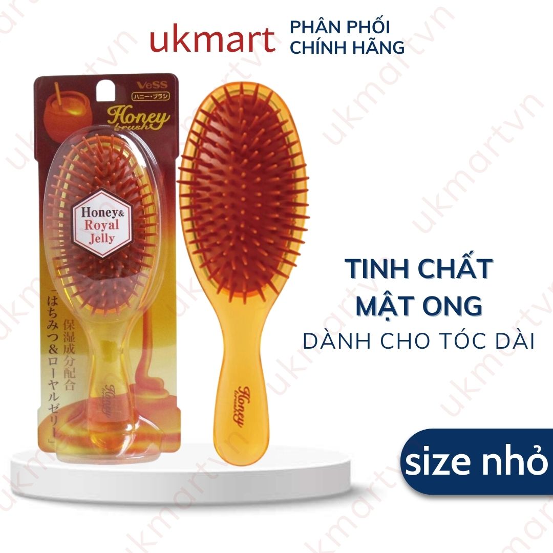 Lược chải tinh chất mật ong dưỡng tóc suôn mượt honey vess nhật bản