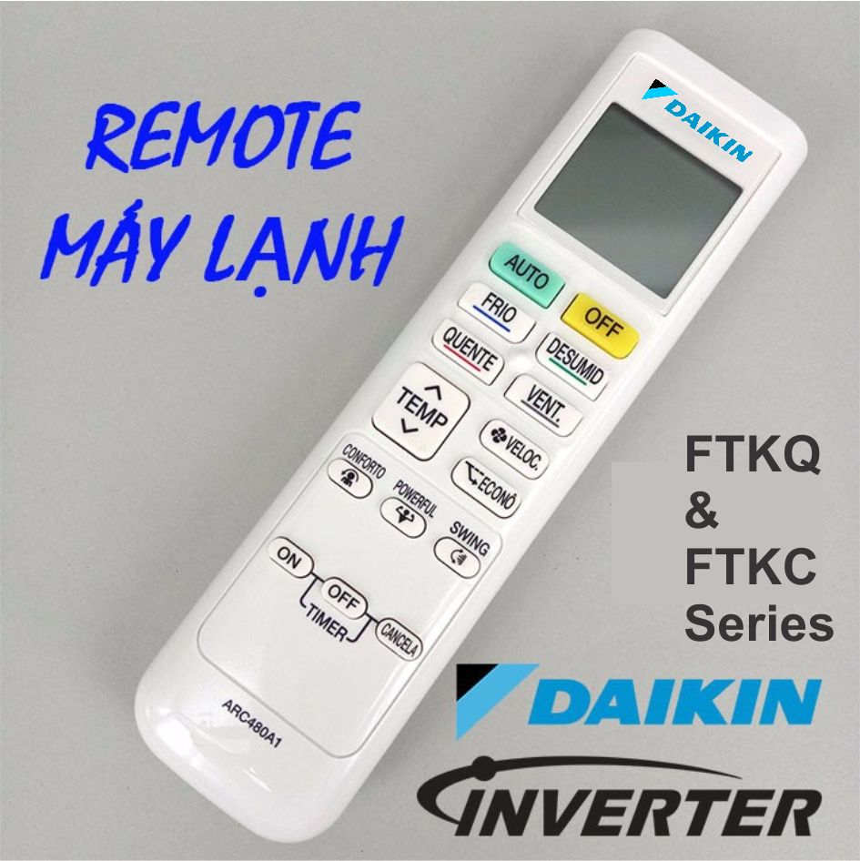 Remote máy lạnh dòng FTKQ & FTKC Series Daikin Inverter