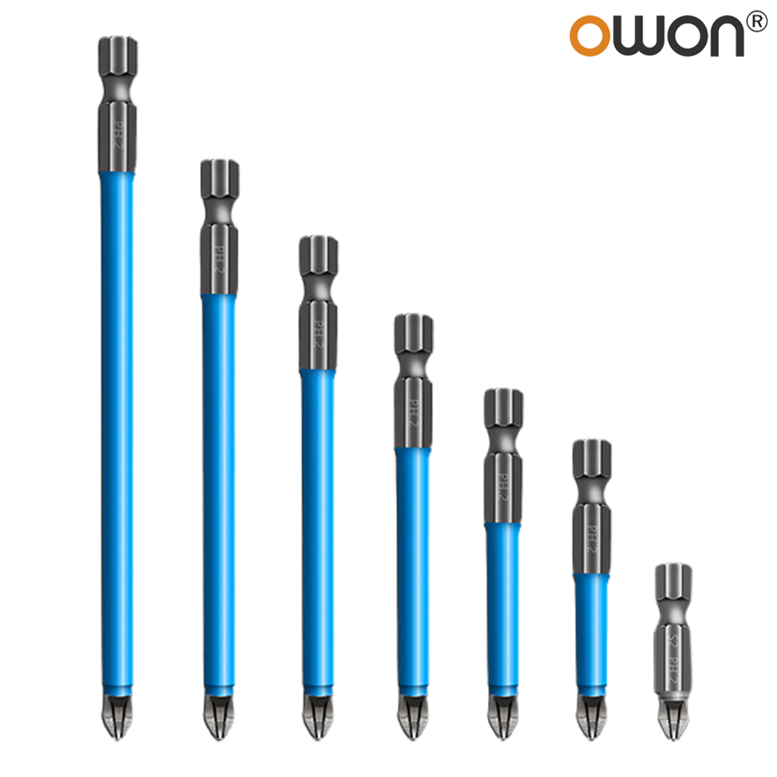 Farfi 7Pcs 25-150mm Anti-slip Electric Magnetic Phillips Screwdriver Bits Tool Kit