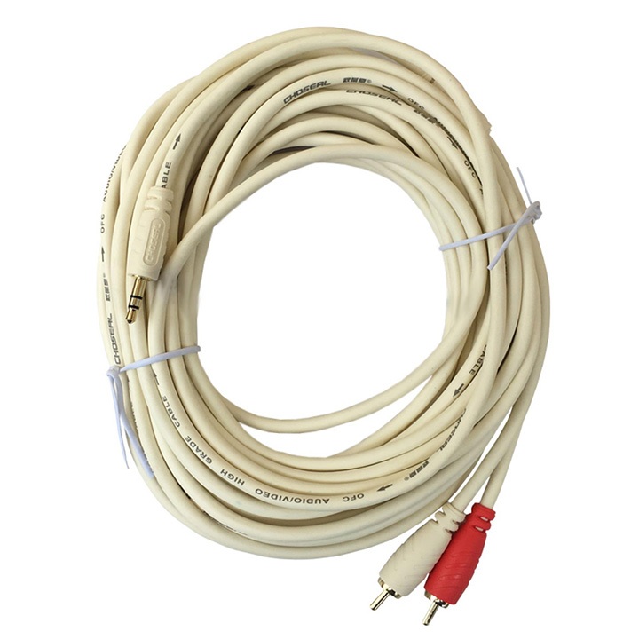 Dây cáp chuyển đổi âm thanh 1 đầu 3.5 ra 2 đầu dài 10 mét
