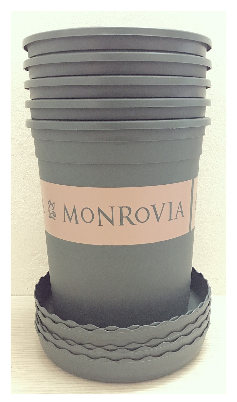 5 Bộ Chậu Nhựa Trồng Hoa Cây Cảnh (Chậu + Đĩa) MONROVIA CN 1Gal