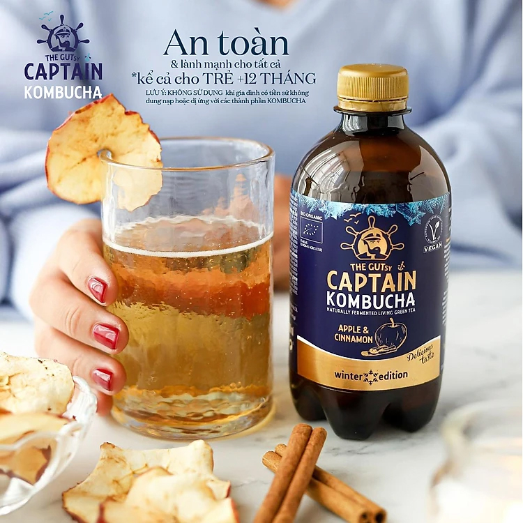 Trà Kombucha hữu cơ (Organic Kombucha Tea) - THE GUTsy CAPTAIN