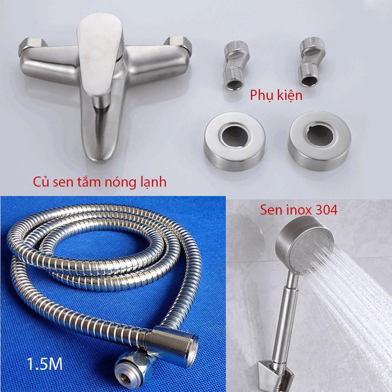 Bộ sen tắm nóng lạnh inox 304 SUS6832