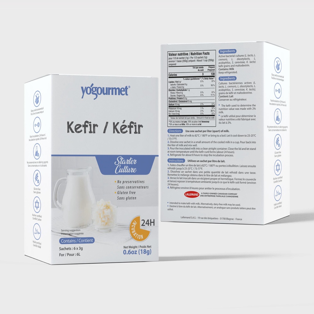 Men làm sữa chua Kefir và Probiotic Yogourmet 18gr