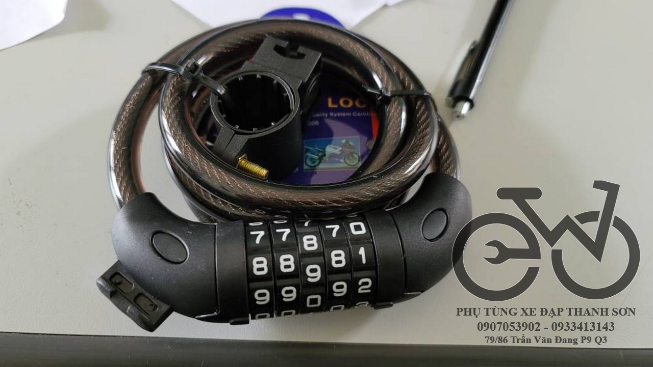 Khoá dây 4 số cao cấp cho xe đạp