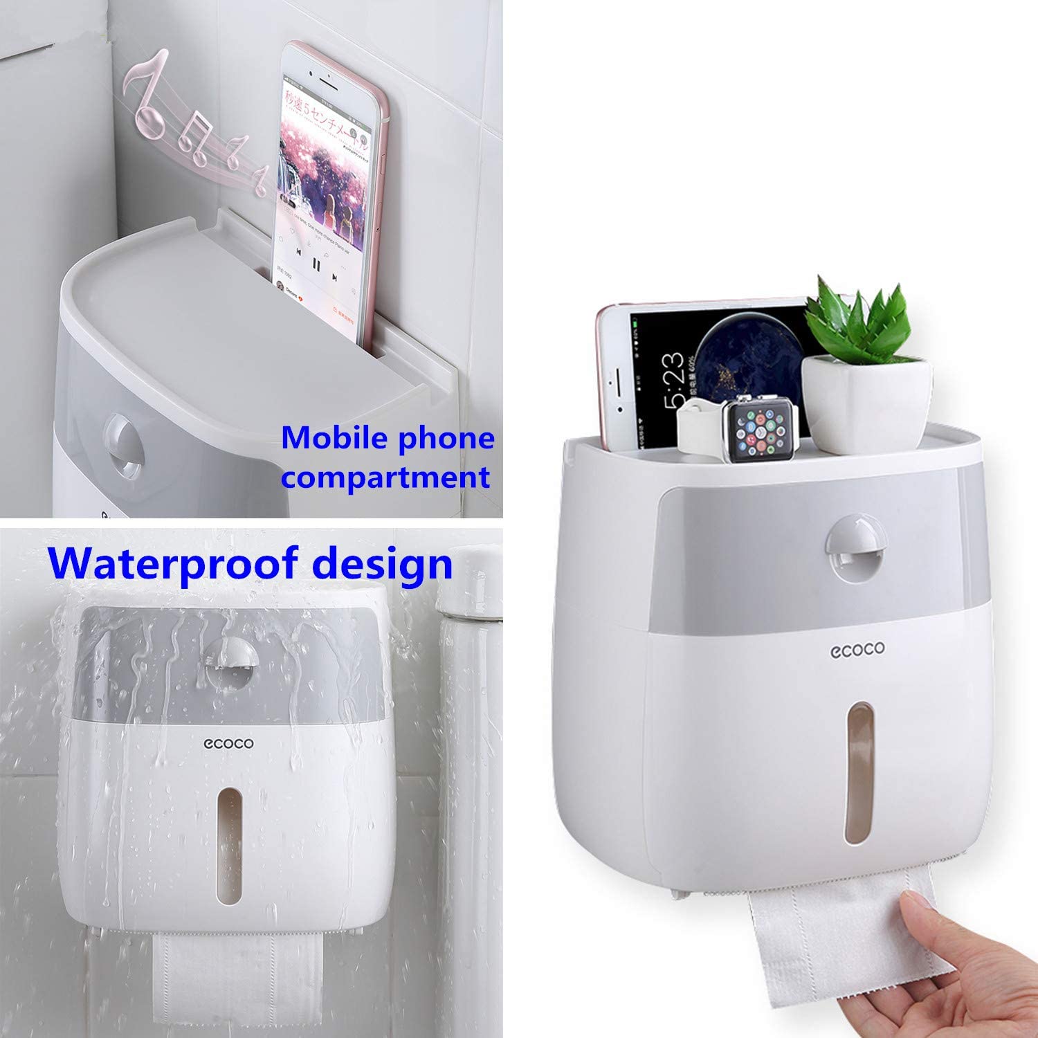 Hộp Đựng Giấy Phòng Vệ Sinh 2 Ngăn Ecoco