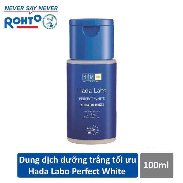 Combo 2 chai dung dịch dưỡng trắng vượt trội Hada labo Perfect White 40ml