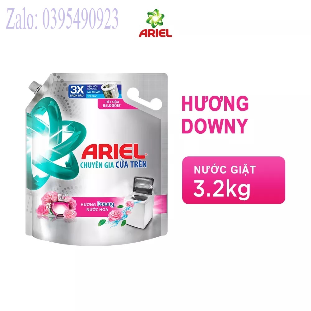 Nước giặt Ariel đậm đặc túi 3.5kg (Mẫu Mới Date 2025)
