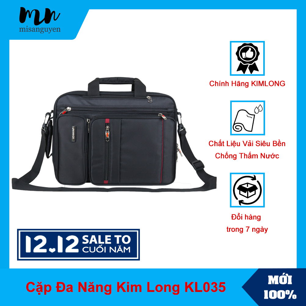 [HCM]Cặp xách đa năng laptop Kim Long KL035 (Đen)