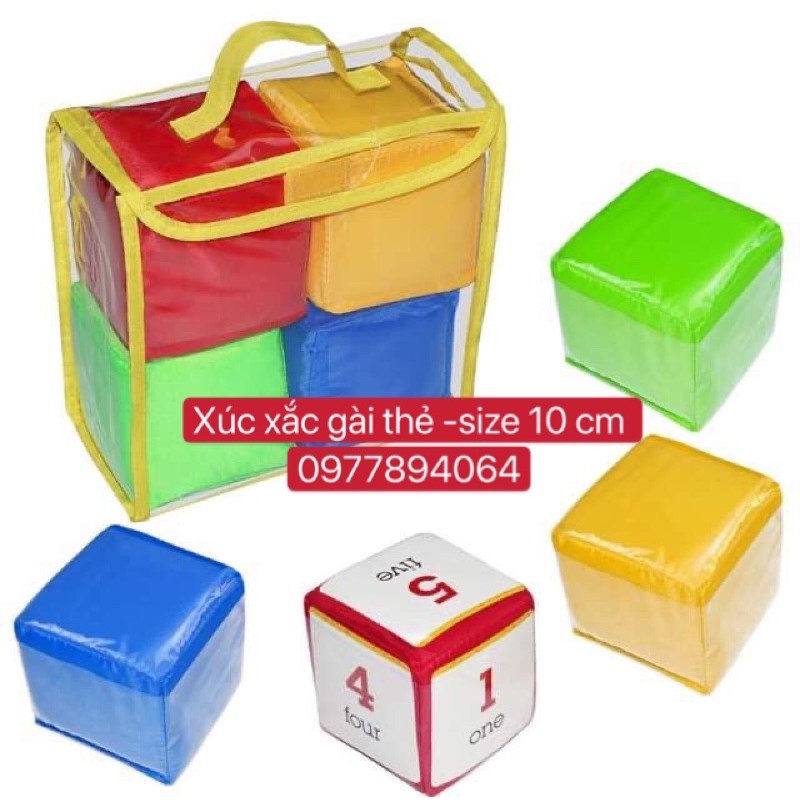 Xúc xắc gài thẻ - pocket dice - size 10cm ( one piece)