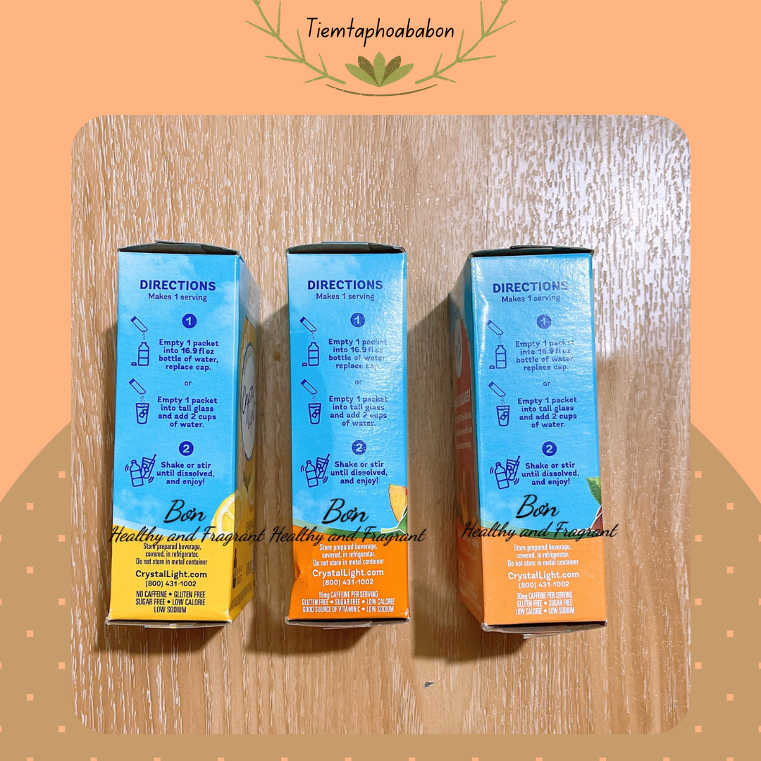 🍑 Crystal Light 🍑 Bột Pha Nước Trái Cây Crystal Light Gói Nhỏ 🍑 1 gói 🍑