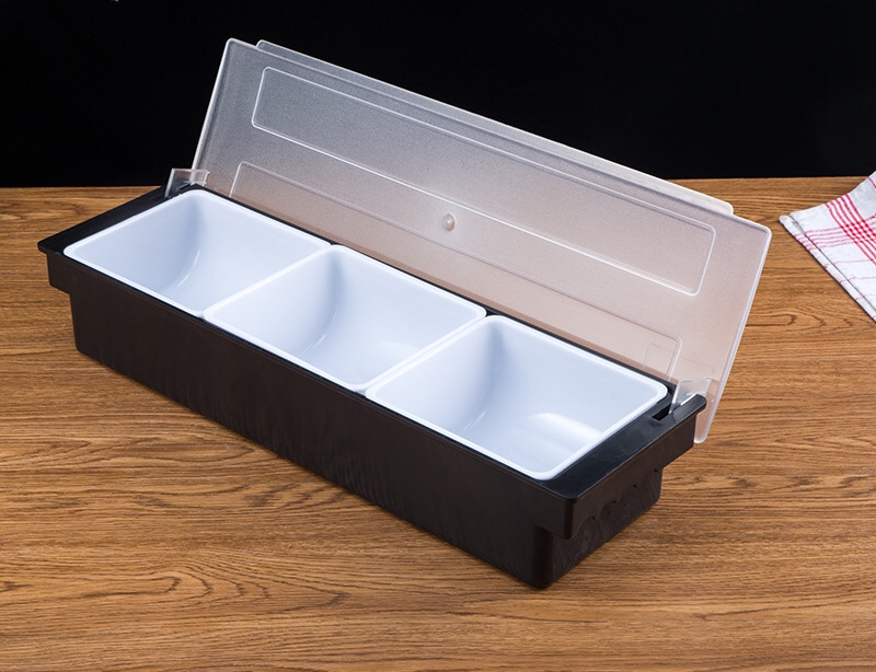 Khay Đựng Topping Nhựa Cao Cấp - 3 Ngăn