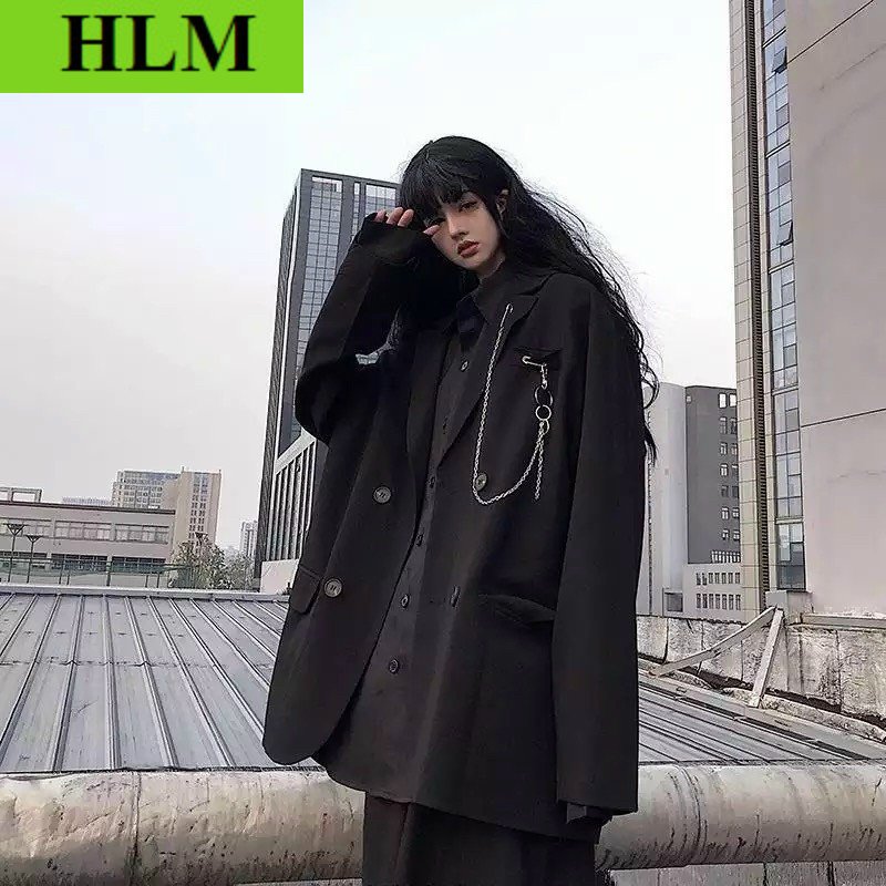Áo khoác blazer nữ đính dây cao cấp màu đen thời trang màu đen