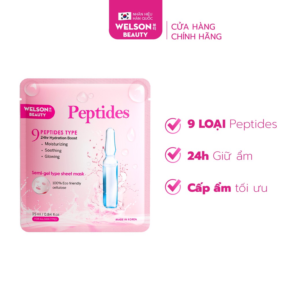 [H&B GIFTS] Combo 3 miếng Mặt Nạ Peptides Dưỡng Ẩm Căng Bóng Da
