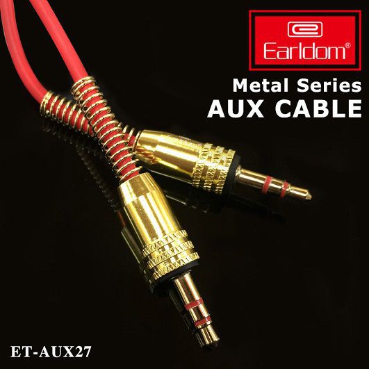 Dây ra loa 2 đầu 3.5 earldom aux 27, dây kết nối điện thoại ra loa hai đầu jack tròn KLH