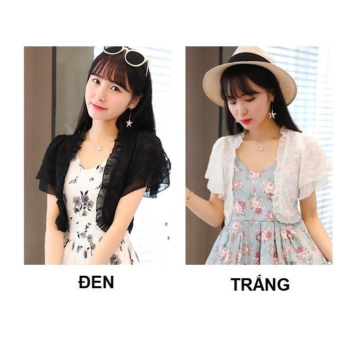 [HCM]Áo khoác ren lửng phối tay 2 lớp