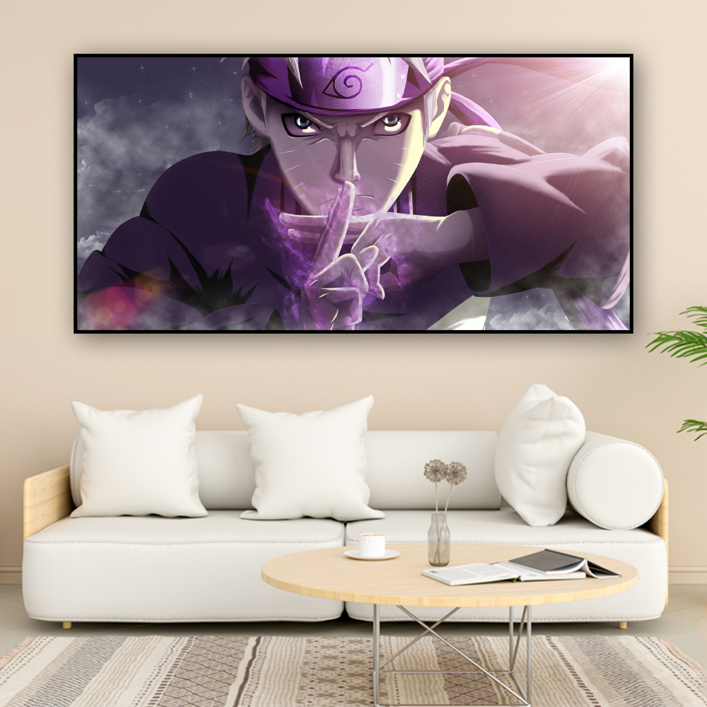Lalashop - Bộ sưu tập Tranh anime treo tường vải canvas kèm khung gỗ tranh sôngoku tranh anime tranh dragonball tranh one piece tranh hunter x hunter treo tường tranh Black GoKu có khung tranh treo tường phòng ngủ one piece