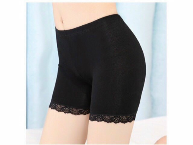 Combo 5 quần đùi mặc váy cotton lụa cao cấp chất vải quần lót đùi nữ mềm mịn mát mã QV10 nội y MarketOnline freeship