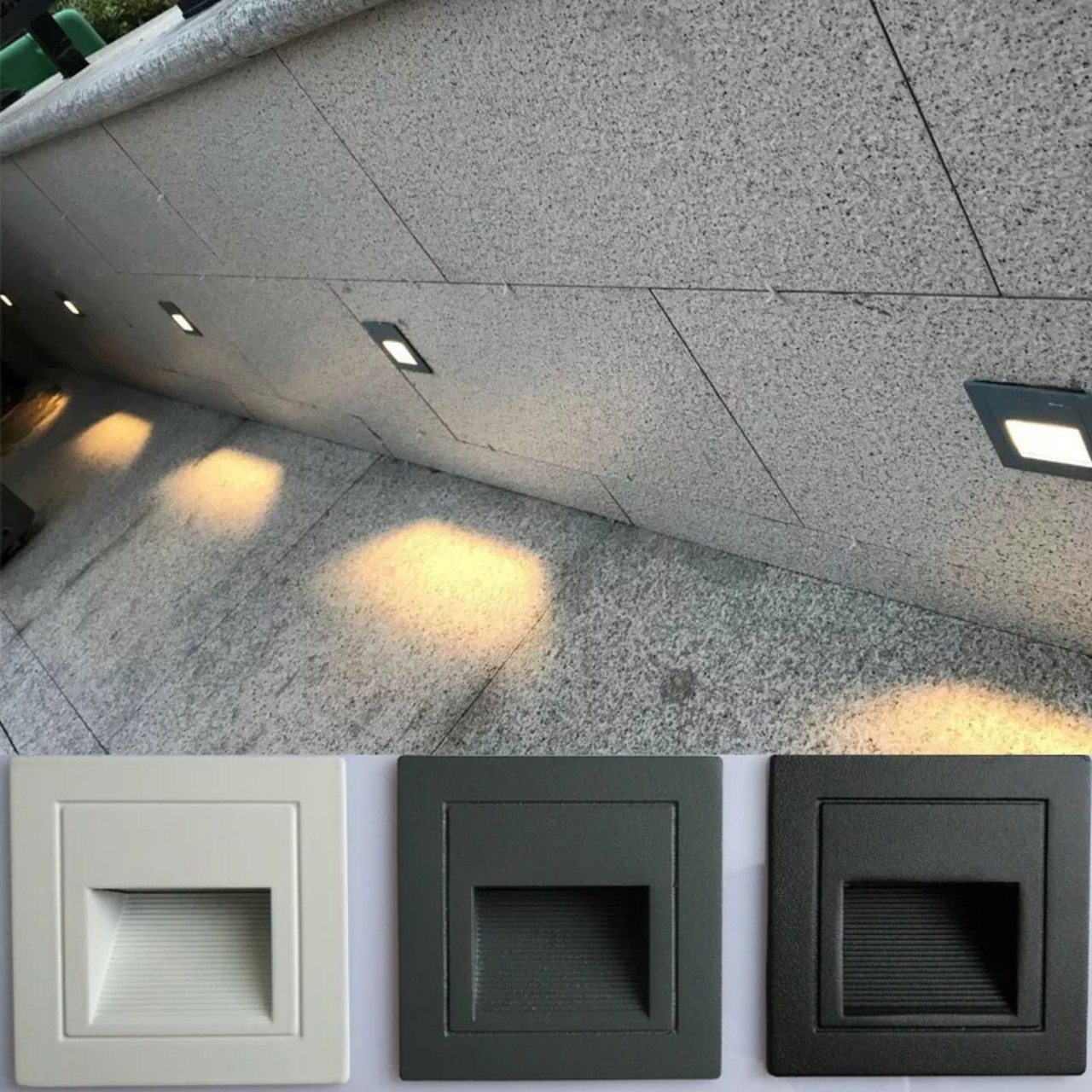 Đèn âm bậc cầu thang lối đi 3w chống nước