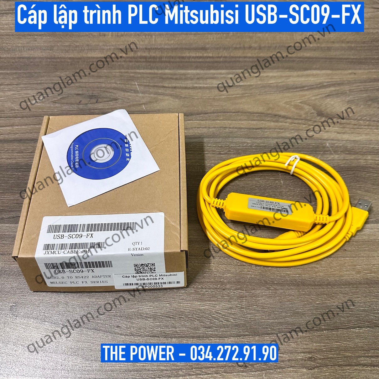 [HCM]Cáp lập trình PLC Mitsubishi USB-SC09-FX