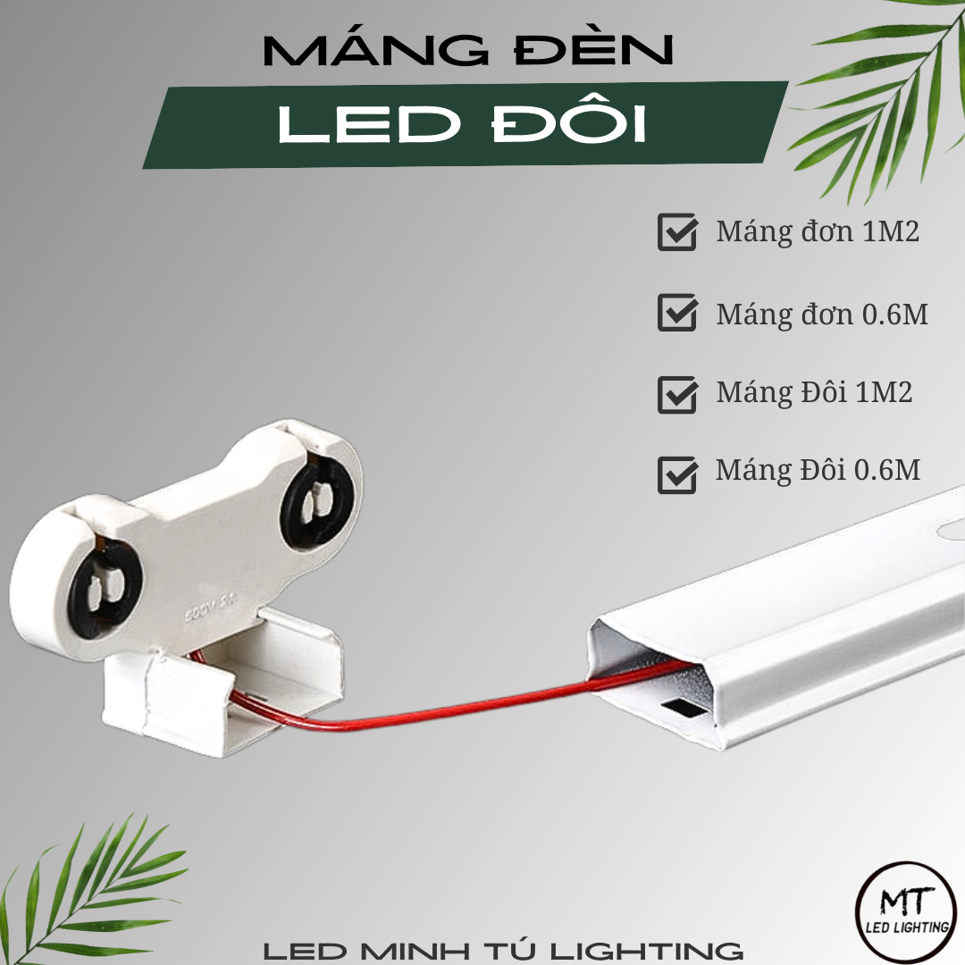 Máng đèn led đơn 1,2m - máng đèn led 1m2