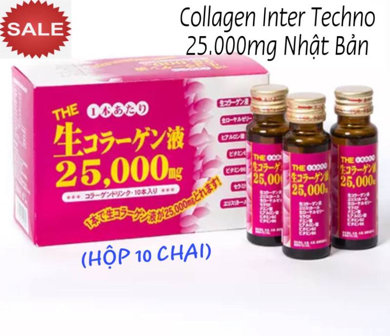 ￼Collagen nước Nhật Bản Inter Techno 25000mg giúp trẻ hóa da, tăng cường sức khỏe, hộp 10 chai