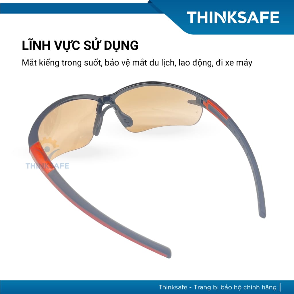 Kính bảo hộ Deltaplus Fuji2 chống bụi, chống tia UV, bảo vệ mắt đa năng, đi đường, lao động Kính chống bụi - Thinksafe