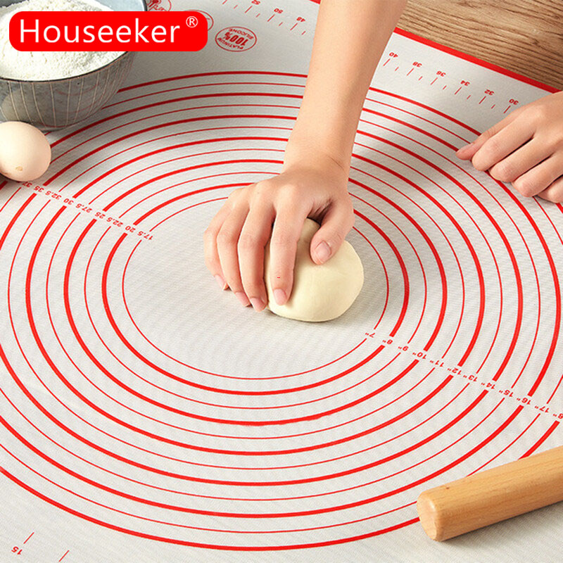 Houseeker Silicone Fiberglass Baking Sheet Cakes Bakeware Liner Pad Mat Rolling Pastry Mat Dough Mat Baking Pastry Tools