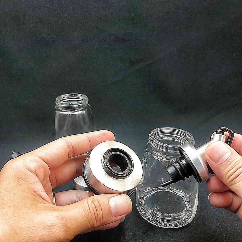 Chai Đựng Dầu Ăn Có Vòi 180ML đáy bẹt chống ngã – Chai Đựng Nước Chấm – Bình Đựng Dầu Ăn Thủy Tinh - Chai Đựng Nước Mắm